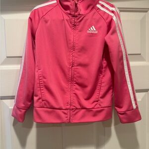 Adidas Fuchsia Jacket with White Stripes